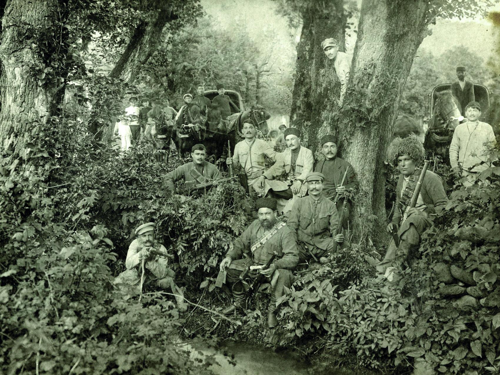 Georgische partizanen die vanaf 1921 een guerilla-oorlog voerden tegen het bolsjewistische regime.