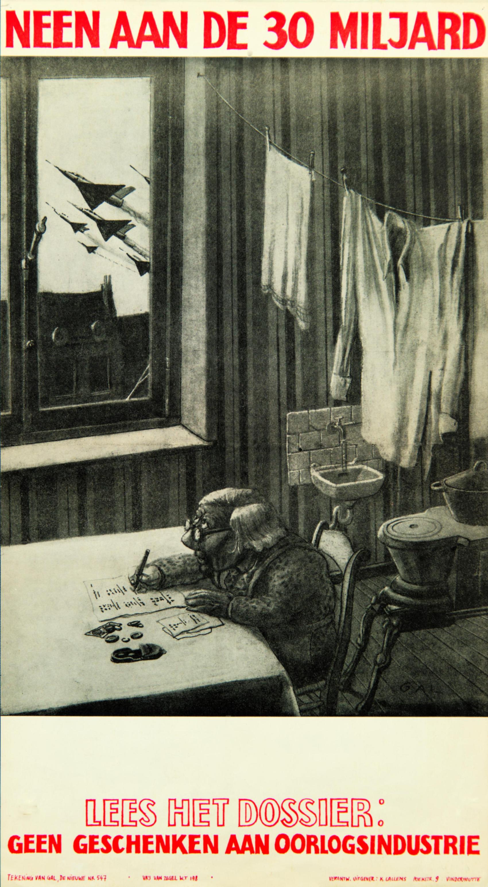 Cover van het tijdschrift De Nieuwe met een dossier rond de aankoop van gevechtsvliegtuigen