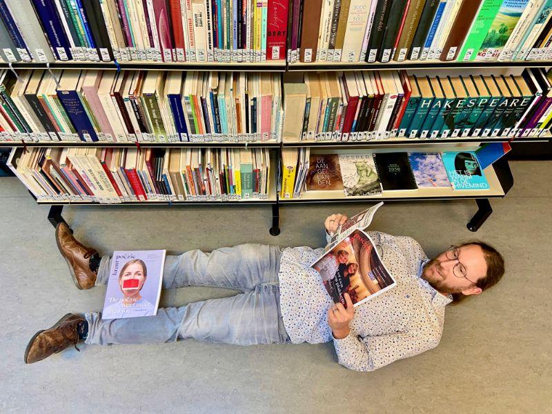 Stekene, bibliothecaris Maarten D'hamers